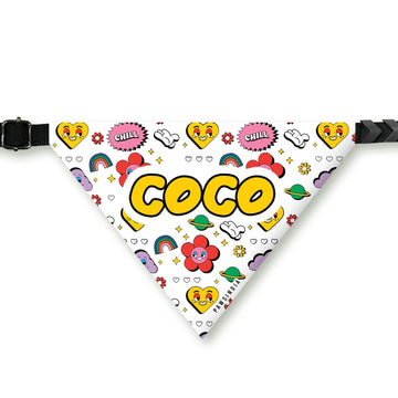 PawsIndia Customized Pet Bandana - Graphic Print